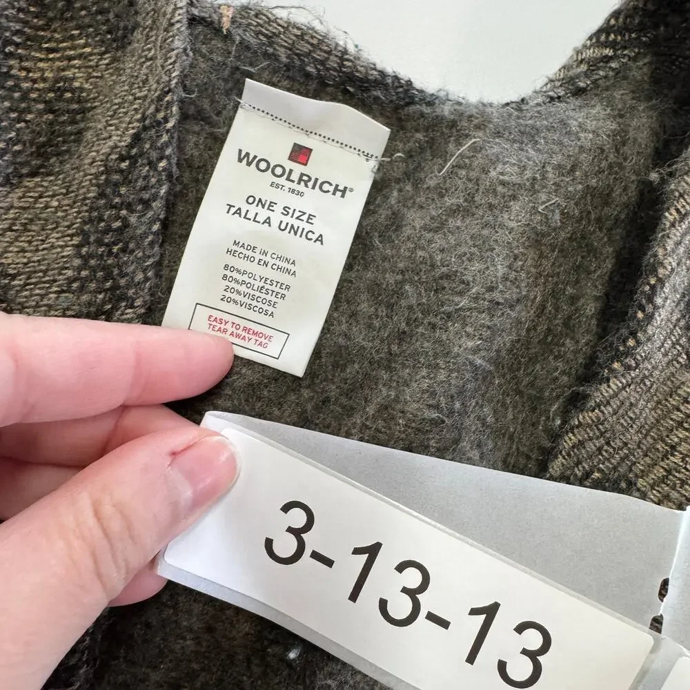 Woolrich Cardigan Womens One Size Lana Leopard Cozy Soft Blanket Wrap‎ Oversized - Picture 4 of 7